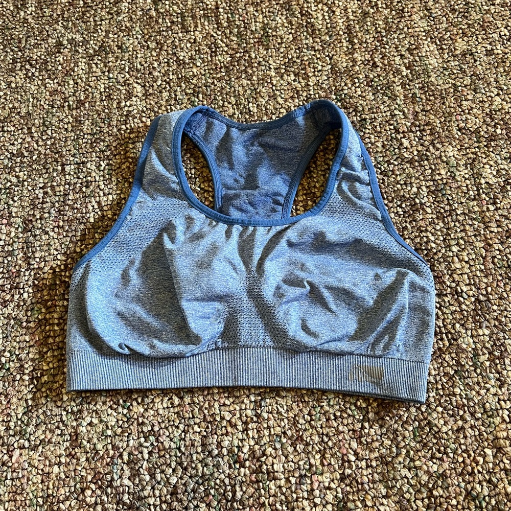 Blue sports bra